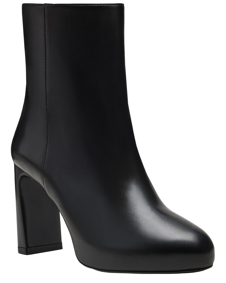 Stuart Weitzman Babette Platform Zip Leather Bootie