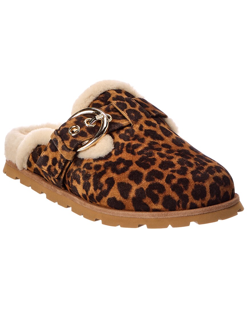 Stuart Weitzman Stuart Weitzman Chrystie Suede & Shearling Mule