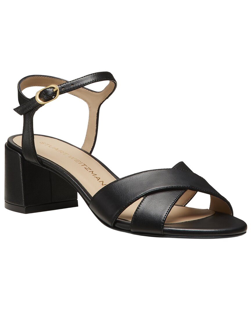 Stuart Weitzman Stuart Weitzman Dayna Block 50 Leather Sandal