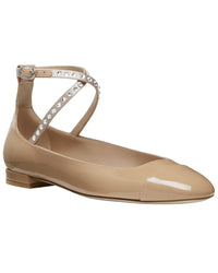 Stuart Weitzman Stuart Weitzman Eden Crystal Strap Patent Flat