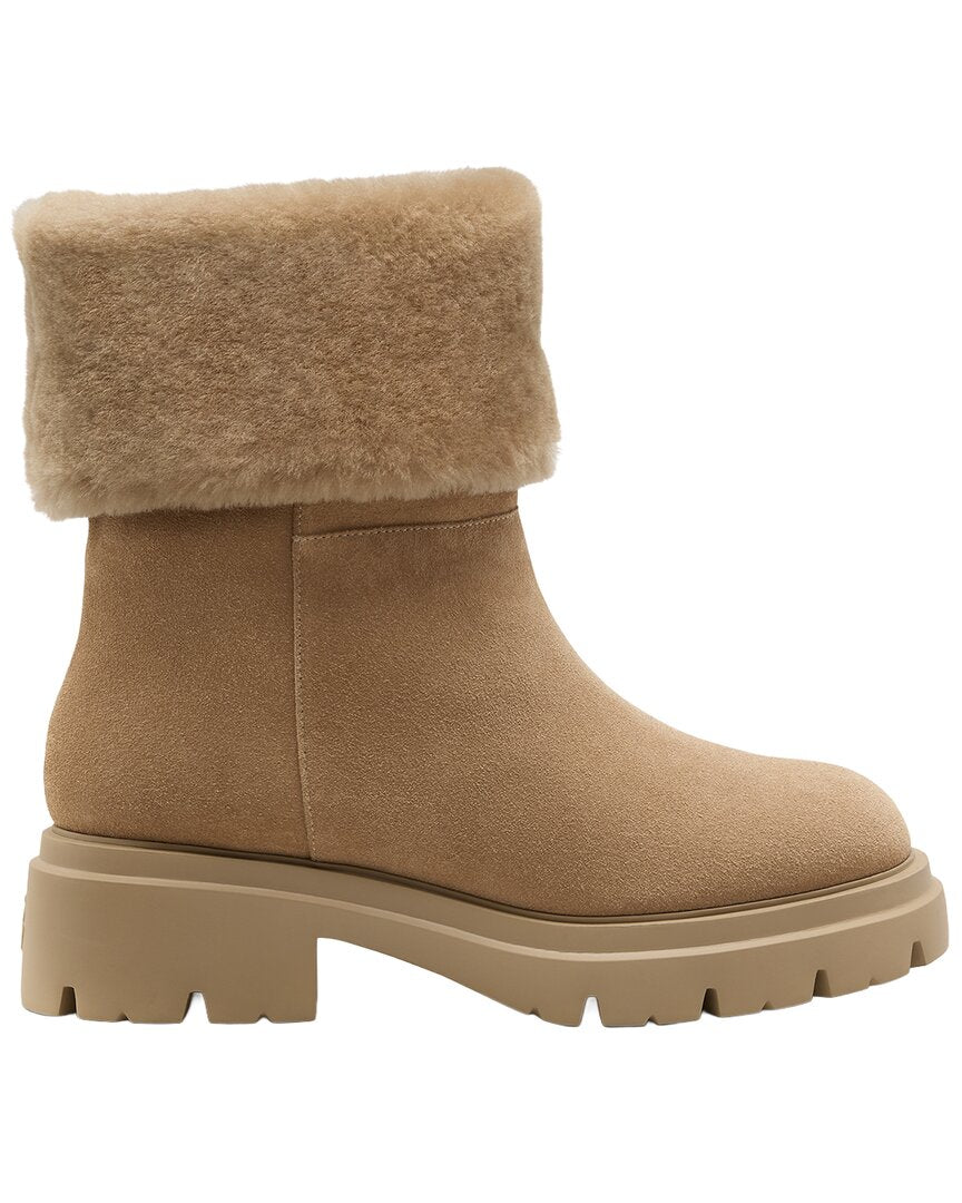 Stuart Weitzman Stuart Weitzman Hudson Suede & Shearling Bootie