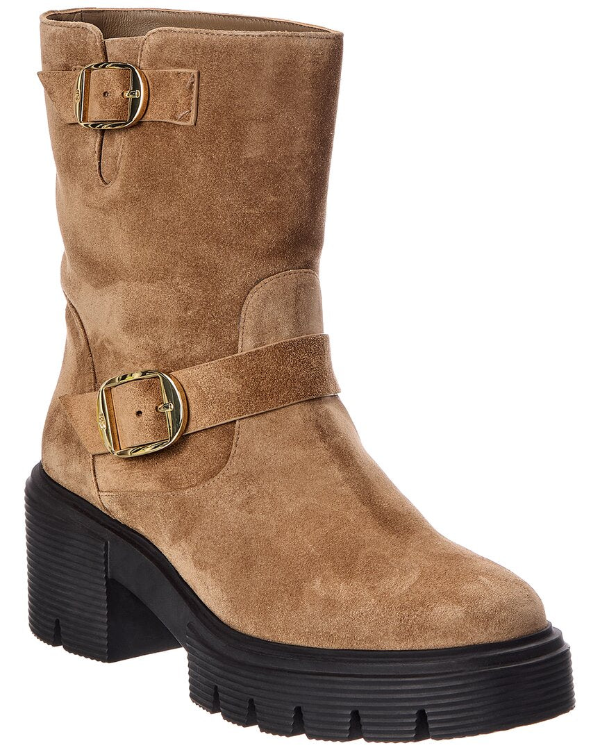 Stuart Weitzman Stuart Weitzman Soho Moto Suede Bootie