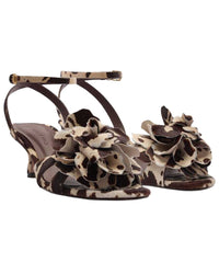 FARM Rio Farm Rio Flower Kitten Heel Leather Sandal