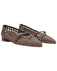 FARM Rio Farm Rio Woven Leather Ballerina Flat