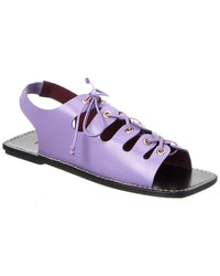 Staud Quinn Leather Sandal Purple
