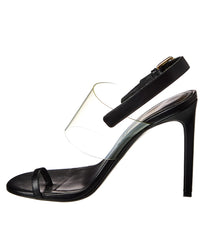 Michael Kors Collection Catherine Leather & Vinyl Sandal