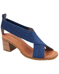 Andre Assous Naira Leather Sandal 8 Navy
