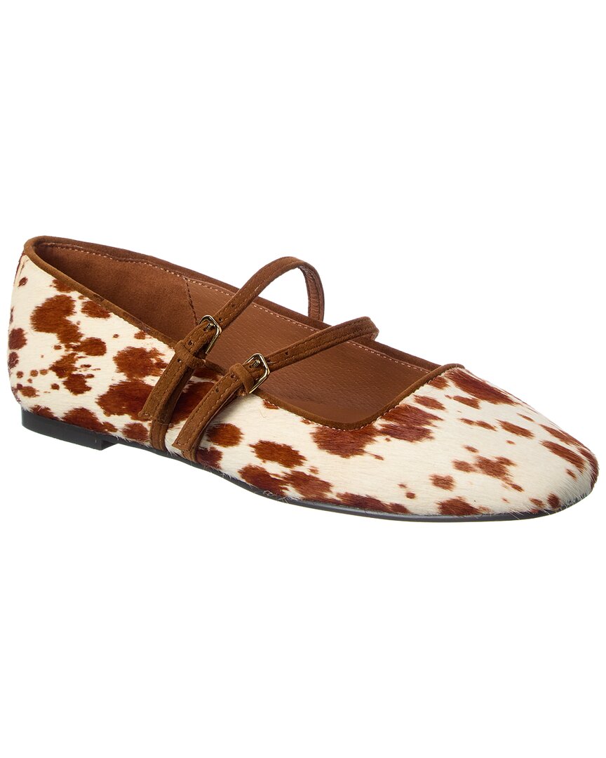 Madewell Madewell Greta Double Strap - Bringle Calf-Hair Flat