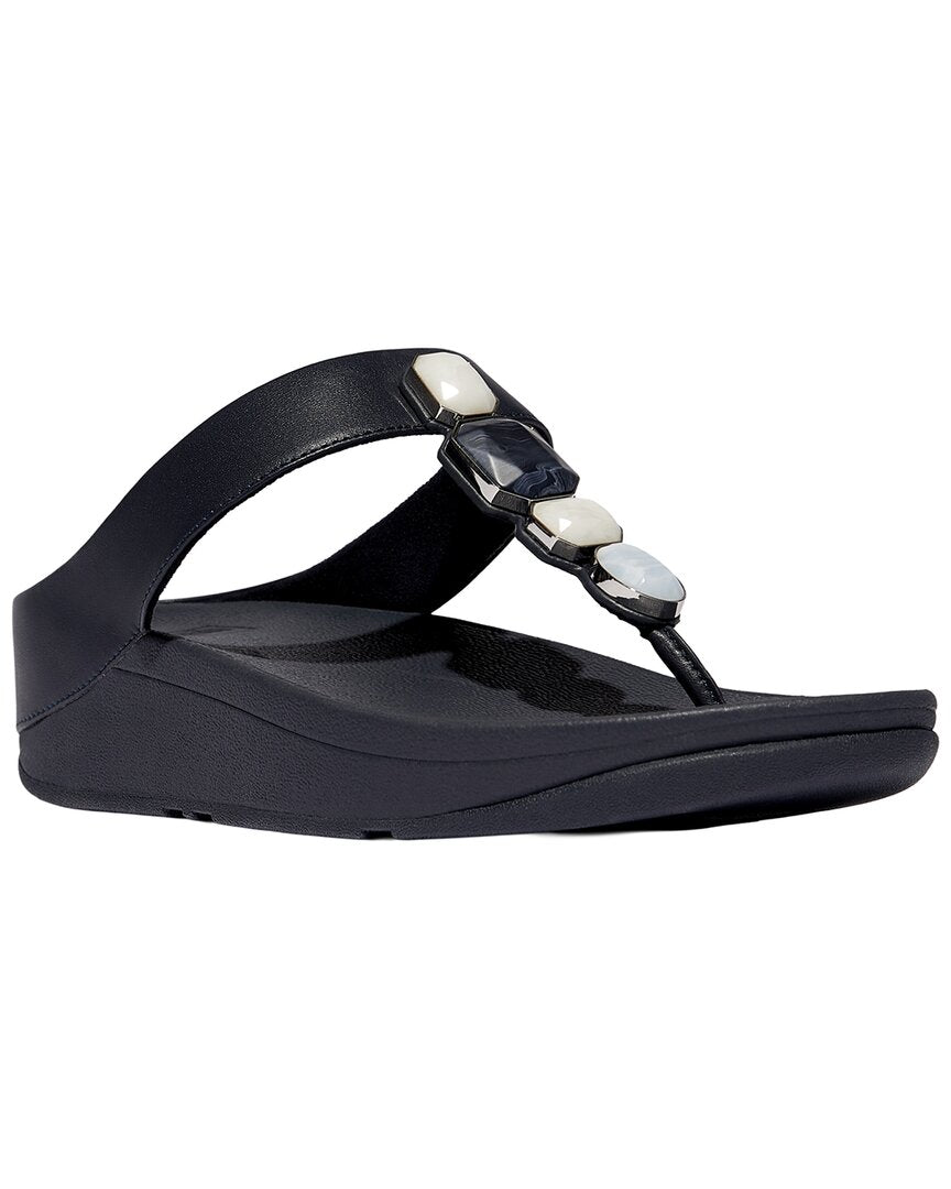 Fitflop Fino Multi Stone Leather Toe Post Sandal