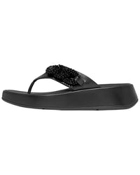 Fitflop F-Mode Beaded Chain Leather Toe Post Sandal