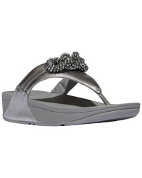 Fitflop Lulu Beaded Chain Leather Toe Post Sandal