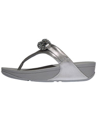 Fitflop Lulu Beaded Chain Leather Toe Post Sandal