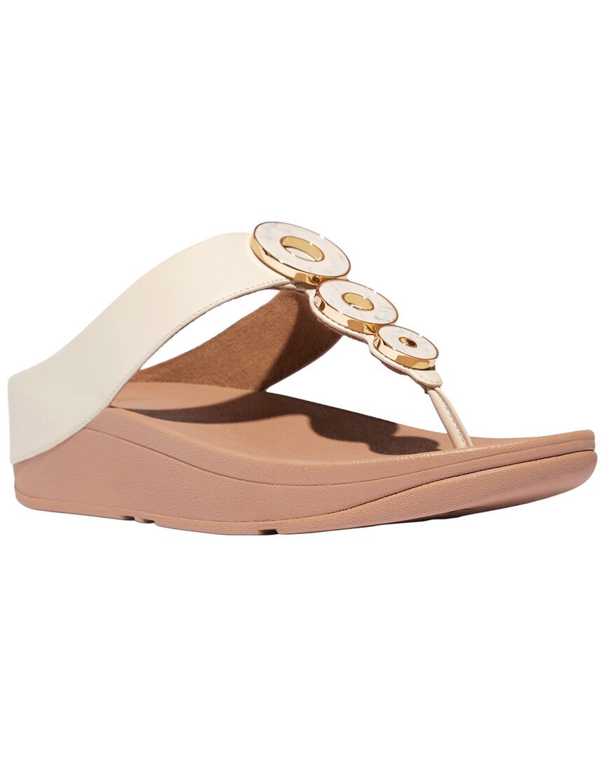 Fitflop Fino Resin Hoop Leather Toe Post Sandal