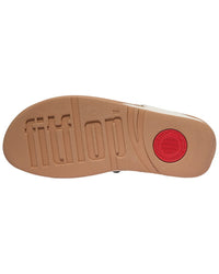 Fitflop Lulu Glitz Bow Leather Toe Post Sandal