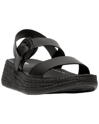 Fitflop F-Mode Espadrille Buckle Leather Flatform Sandal