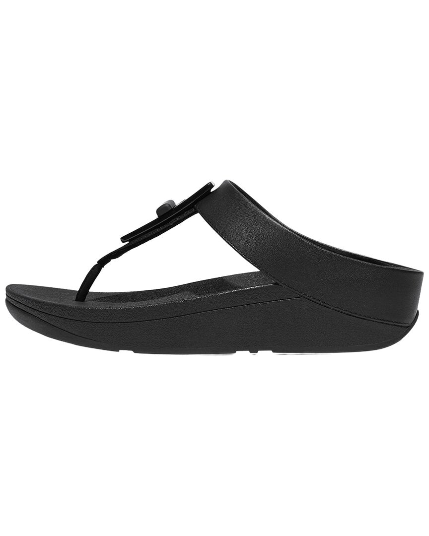 Fitflop Fino Resin Lock Leather Toe Post Sandal