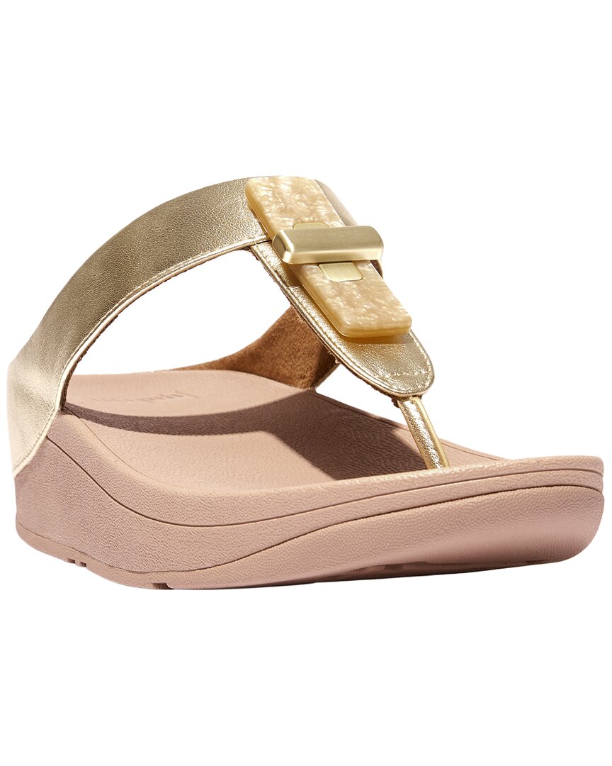 Fitflop Fino Resin Lock Leather Toe Post Sandal