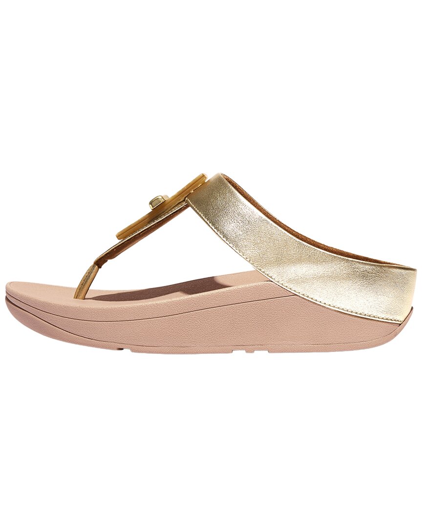 Fitflop Fino Resin Lock Leather Toe Post Sandal