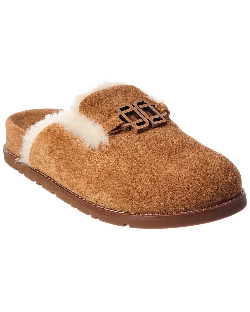 SIMKHAI Simkhai Mila Suede & Shearling Slipper