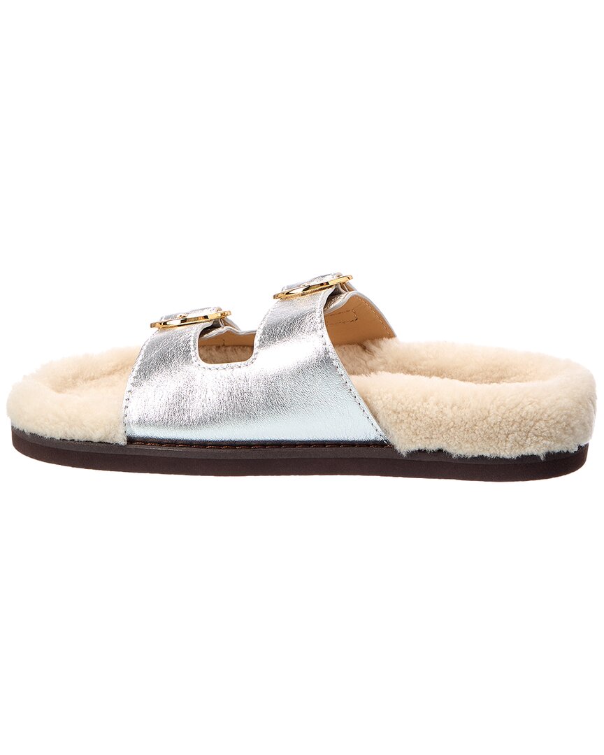 ODISSI Odissi Leather & Shearling Sandal