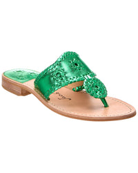 Jack Rogers Jack Rogers Jacks Flat Leather Sandal