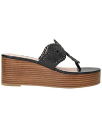 Jack Rogers Jack Rogers Kimberly Mid-Wedge Leather Sandal