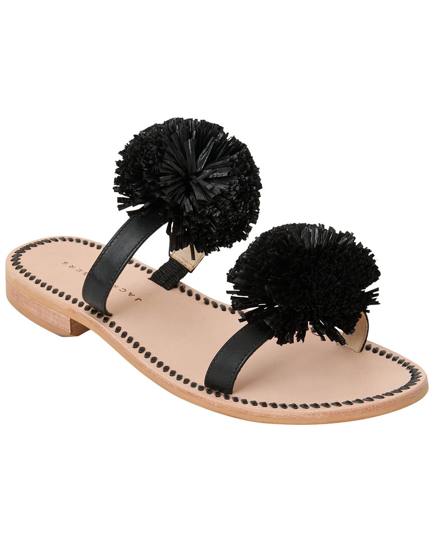 Jack Rogers Jack Rogers Daffodil Raffia & Leather Sandal