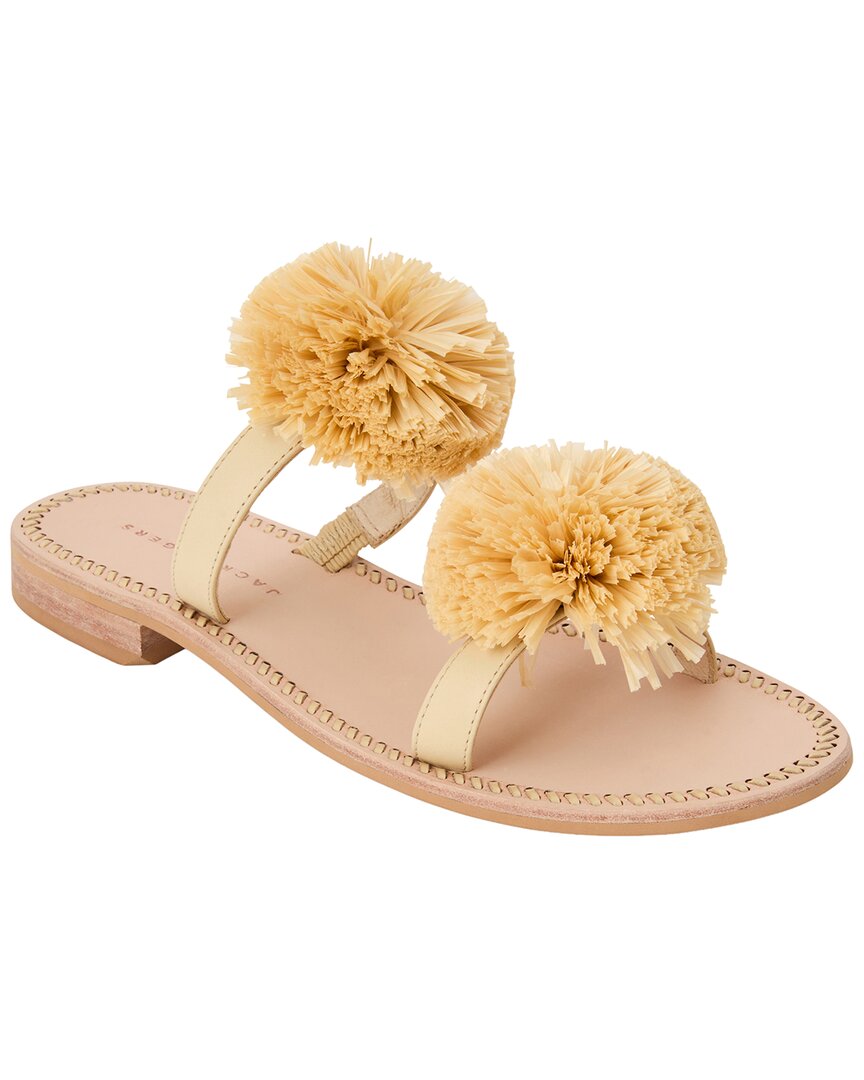 Jack Rogers Jack Rogers Daffodil Raffia & Leather Sandal