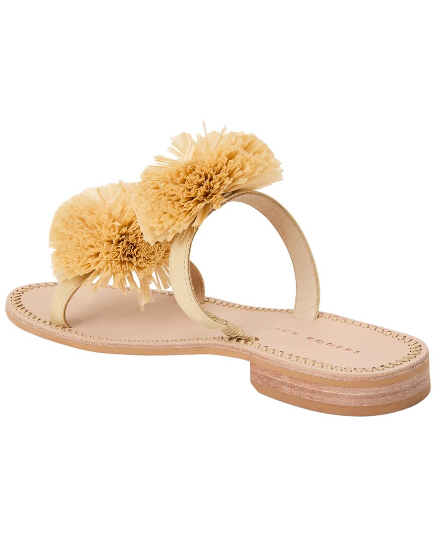 Jack Rogers Jack Rogers Daffodil Raffia & Leather Sandal