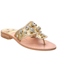 Jack Rogers Jack Rogers Jacks Flat Jeweled Leather Sandal