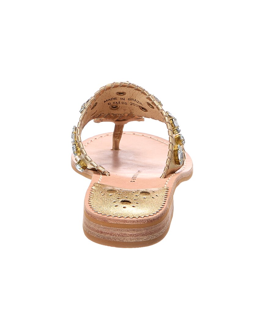 Jack Rogers Jack Rogers Jacks Flat Jeweled Leather Sandal