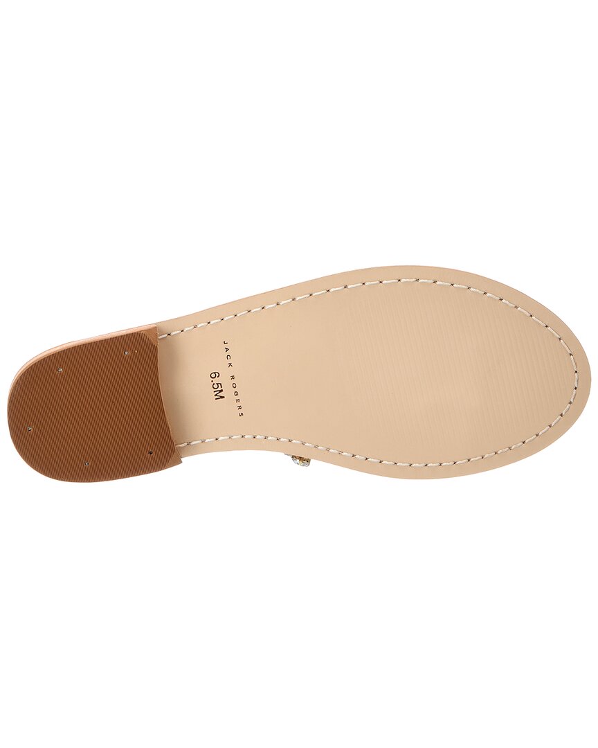 Jack Rogers Jack Rogers Jacks Flat Jeweled Leather Sandal