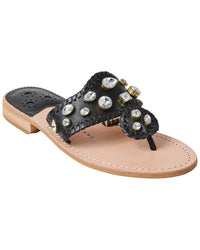 Jack Rogers Jack Rogers Jacks Jeweled Leather Sandal