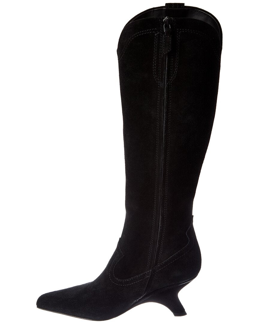 SIMKHAI Simkhai Shadow Suede Western Knee-High Boot