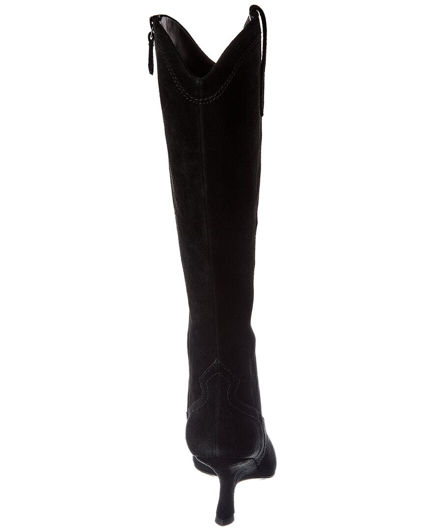 SIMKHAI Simkhai Shadow Suede Western Knee-High Boot
