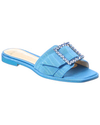 Alexandre Birman Aria Grosgrain Flat Blue