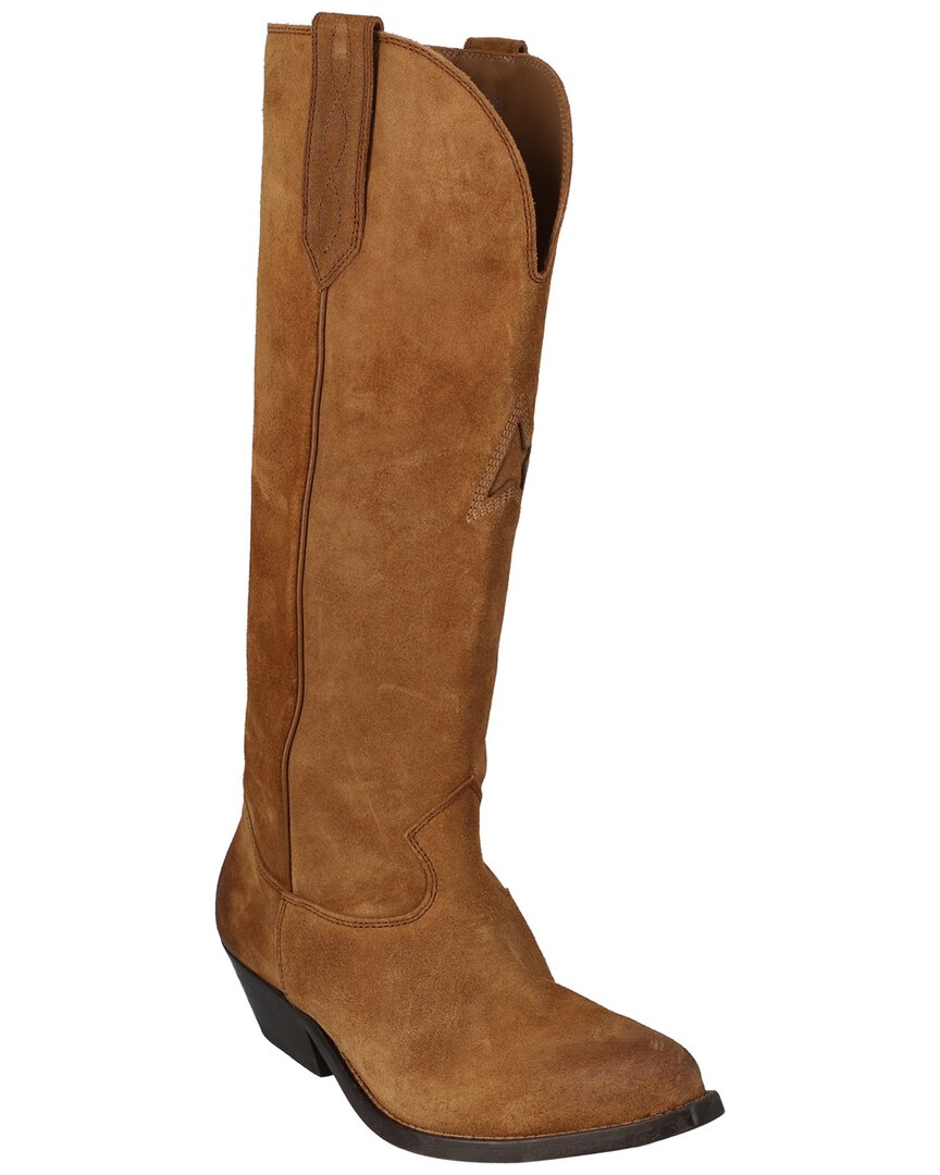 Golden Goose Wish Star Leather Boot Brown Multi