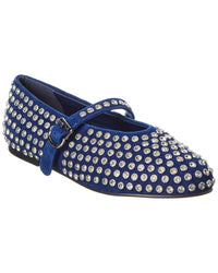 Tiffany & Fred Paris Bedazzled Suede Flat