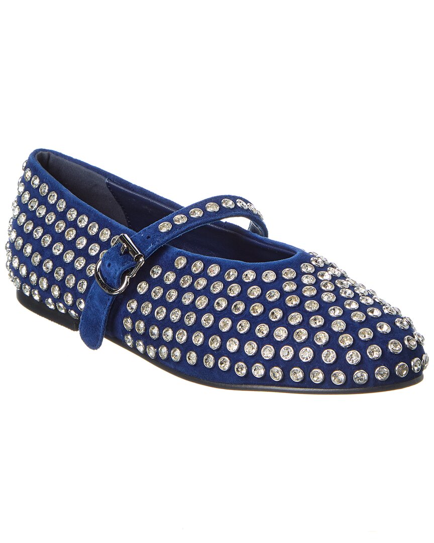 Tiffany & Fred Paris Bedazzled Suede Flat