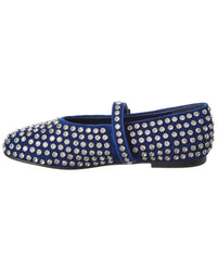 Tiffany & Fred Paris Bedazzled Suede Flat