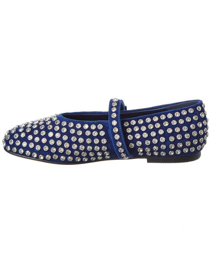 Tiffany & Fred Paris Bedazzled Suede Flat