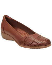 Rockport Rockport Rozie Leather Ballet Wedge