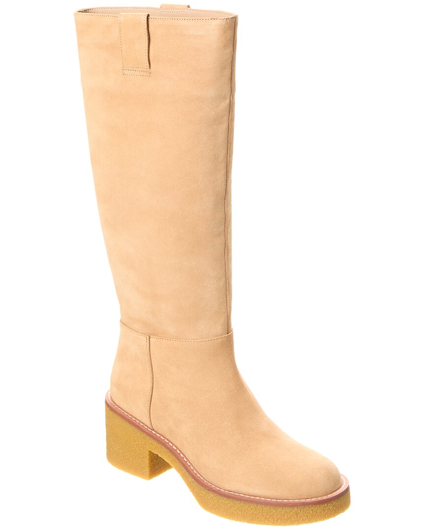 Stuart Weitzman Montana Slouch Suede Boot Brown Multi