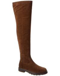 Stuart Weitzman Chicago Lug Suede Over-The-Knee Boot Brown Multi