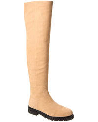 Stuart Weitzman Chicago Lug Suede Over-The-Knee Boot Brown Multi
