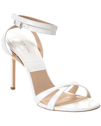 Michael Kors Collection Chrissy Runway Croc-Embossed Leather Sandal