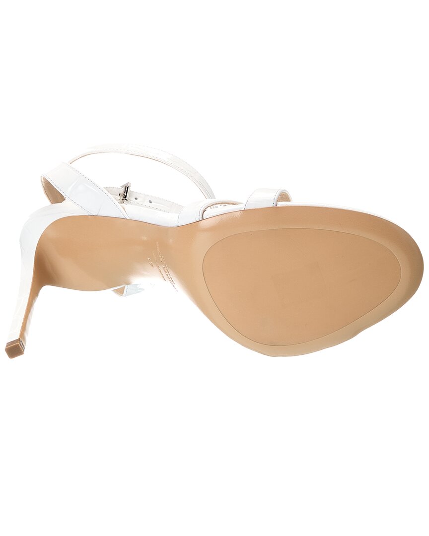 Michael Kors Collection Chrissy Runway Croc-Embossed Leather Sandal