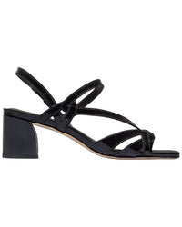 Bernardo Bernardo Gyoda Patent Mid Heel Sandal