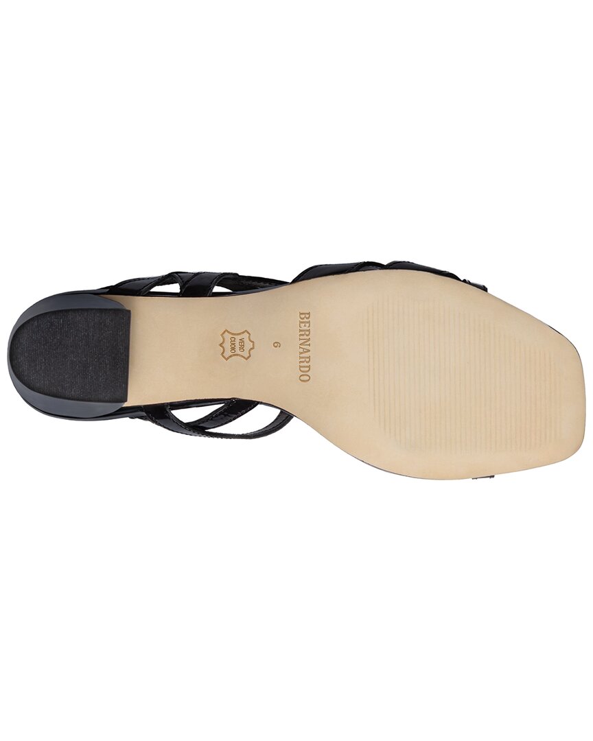 Bernardo Bernardo Gyoda Patent Mid Heel Sandal