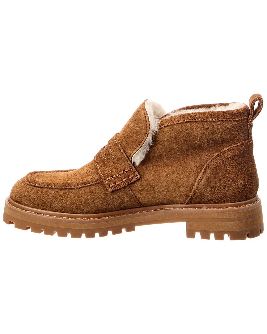 Madewell Rory Lug Loafer Bootie - Suede Shearling
